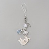 Fish Alloy Acrylic Mobile Straps HJEW-WH0036-125A-1