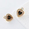 304 Stainless Steel Rhinestone Stud Earrings for Women PM4450-3-1