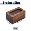 Wooden 2 Cufflink Storage Gift Boxes with Visible Magnetic Lid CON-WH0001-72-2