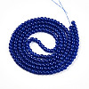 Baking Paint Imitation Jade Glass Round Bead Strands DGLA-Q021-4mm-33-2
