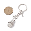 Alloy with Glass Seed Beads Keychain KEYC-MZ00010-01-3