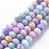 Opaque Baking Painted Glass Beads Strands X-EGLA-N006-009A-A09-1