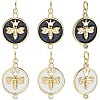 10Pcs 2 Colors Eco-Friendly Brass Micro Pave Cubic Zirconia Pendants KK-BBC0020-69-1