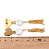 Brass Micro Pave Clear Cubic Zirconia Dangle Stud Earrings EJEW-R014-01G-5