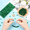 3 Strands Baking Paint Transparent Glass Round Bead Strands DGLA-PA0001-02B-3