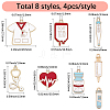 32Pcs 8 Styles Medical Theme Alloy Enamel Pendants ENAM-SC0007-59-2