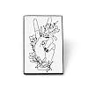 Rectangle Tarot Card Enamel Pin JEWB-P015-B01-1