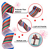 2Rolls 2 Styles Stripe Pattern Printed Polyester Grosgrain Ribbon OCOR-TA0001-37E-11