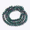 Electroplate Opaque Glass Beads Strands X-EGLA-A034-P8mm-F06-2