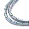 Electroplate Frosted Glass Beads Strands EGLA-K014-BF-FR01-4