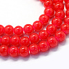 Baking Paint Imitation Jade Glass Round Bead Strands DGLA-Q021-12mm-05-1