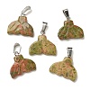 Natural Unakite Pendants G-Z067-01P-02-1