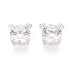 925 Sterling Silver Micro Pave Clear Cubic Zirconia Charms STER-N017-17B-S-2
