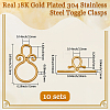 10Pcs 304 Stainless Steel Toggle Clasps STAS-BBC0008-32G-2