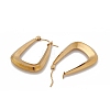 201 Stainless Steel Trapezoid Hoop Earrings with 304 Stainless Steel Pins for Women EJEW-B016-10G-2