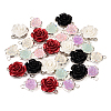 28Pcs 7 Styles Flower Resin Connector Charms RESI-TA0002-11-3