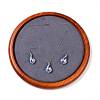 Flat Round Wood Pesentation Jewelry Display Tray ODIS-P008-20A-5