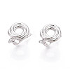 Brass Hoop Earring Findings KK-N267-31P-1