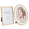2Pcs 2 Styles Glass & Iron & Aluminum Photo Frame Stands AJEW-OC0005-83-1