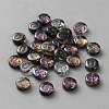 Transparent Electroplated UV Plating Glass Beads GLAA-TAC0024-12D-O-1