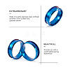6Pcs 6 Styles Stainless Steel Grooved Finger Ring Settings STAS-YS0001-19-4