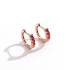 925 Sterling Silver Huggie Hoop Earrings EJEW-BB67055-RG-2