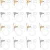 Unicraftale 32Pcs 4 Style 304 Stainless Steel & Plastic Clip-on Earring Findings STAS-UN0037-98-1