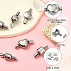 6Pcs 6 Styles 304 Stainless Steel Box Clasps STAS-CJ0002-72-3