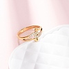 304 Stainless Steel Clear Cubic Zirconia Finger Rings for Women RJEW-Z115-01G-4