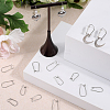 200Pcs 2 Size 304 Stainless Steel Hoop Earrings Findings STAS-CN0001-49-4