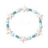 Dyed Synthetic Turquoise & Natural Howlite Beads Bracelets for Women BJEW-JB11794-03-2