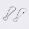 Stainless Steel Keychain Clasp Findings STAS-WH0016-08P-1