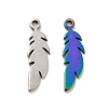 Ion Plating(IP) 201 Stainless Steel Pendants STAS-E176-03M-5