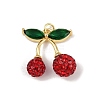 Brass Micro Pave Cubic Zirconia Pendants KK-H072-12G-01-1
