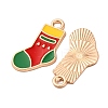 Christmas Alloy Enamel Pendants ENAM-K080-01F-G-2