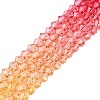 Gradient Color Baking Painted Glass Bead Strands DGLA-A039-T2mm-A03-4