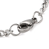 Non-Tarnish 304 Stainlessa Steel Curb Chain Pendant Necklaces LS-NJEW-H034-04P-3