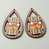 Halloween Theme Printed Wood Big Pendants X1-WOOD-TAC0015-09H-2