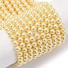Electroplated Shell Pearl Beads Strands BSHE-G041-4mm-01-1