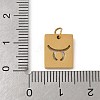 304 Stainless Steel Charms STAS-R001-03G-02-3