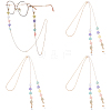 3Pcs Iron & Resin Heart Eyeglasses Chains AJEW-CN0007-83-1