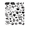 3D Black Transfer Stickers Decals MRMJ-R090-59-DP3228-1