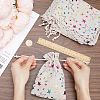 Christmas Jute Cloth Star Print Storage Pouches ABAG-WH0048-12A-3