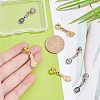 6Pcs 2 Colors 304 Stainless Steel European Dangle Charms STAS-UN0039-47-2