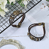 Leather Wide Cord Multi-Strand Bracelets BJEW-WH20009-04-4