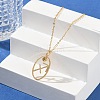 304 Stainless Steel Cubic Zirconia Twelve Constellations Runes Pendant Cable Chain Necklaces for Women NJEW-B121-02G-09-2