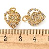 Rack Plating Brass Micro Pave Cubic Zirconia Pendants KK-Z063-17G-3