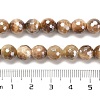 Electroplated Natural Tiger Eye Round Beads Strands G-L598-A04-02-5