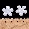 Plating Opaque Acrylic Imitation Shell Beads OACR-P039-04A-3