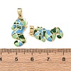 Sea Animals Brass Enamel Pendants KK-F917-01B-02-3